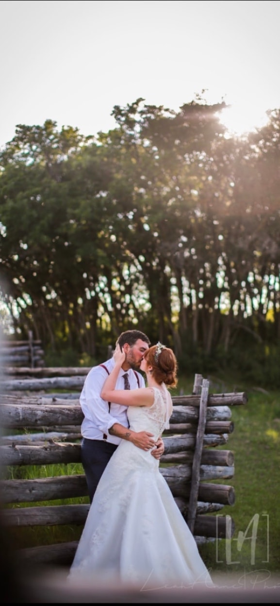 Romantic silhouette at golden hour